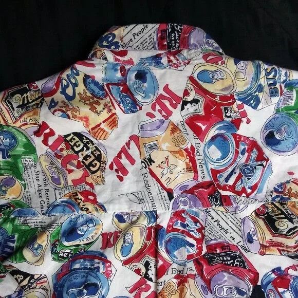 Other Vintage Parngraff Recycle Beer Cans Hawaiian Shirt Size US XXL / EU 58 / 5 - 5 Thumbnail
