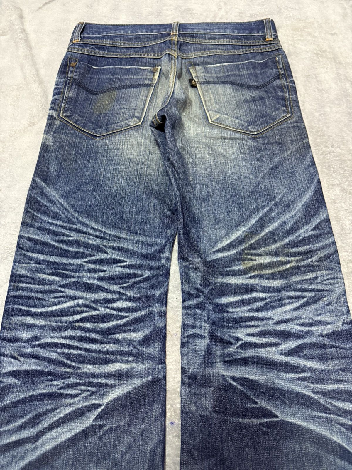 Hysteric Glamour × Japanese Brand Old Army Japan Studded Claw Mark Muddy Wide Leg Flared Jeans Size US 30 / EU 46 - 13 Thumbnail