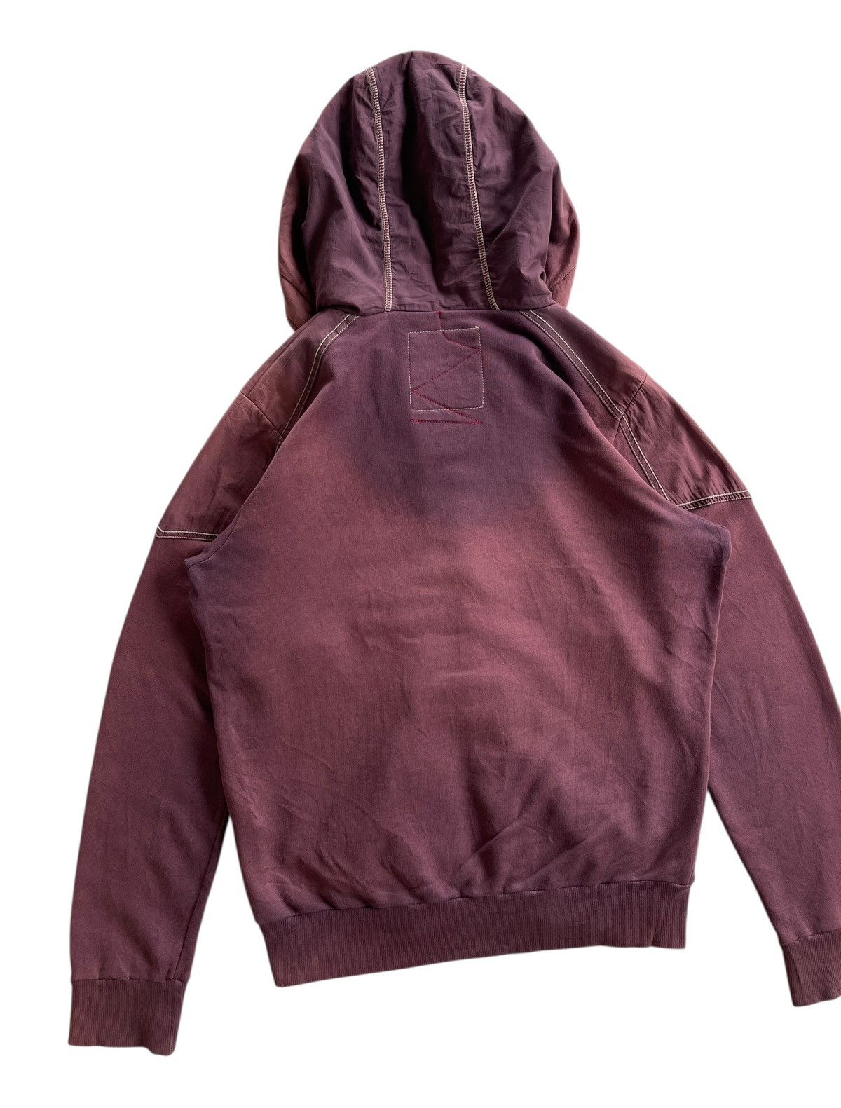 Japanese Brand BALL Sunfaded Burgundy Hooded Sweaters Size US M / EU 48-50 / 2 - 8 Thumbnail