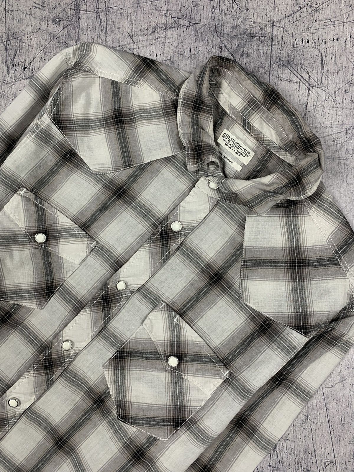 Allsaints Designer Allsaints Spitalfields Rawstone LS Shirt Checkered Size US M / EU 48-50 / 2 - 2 Thumbnail