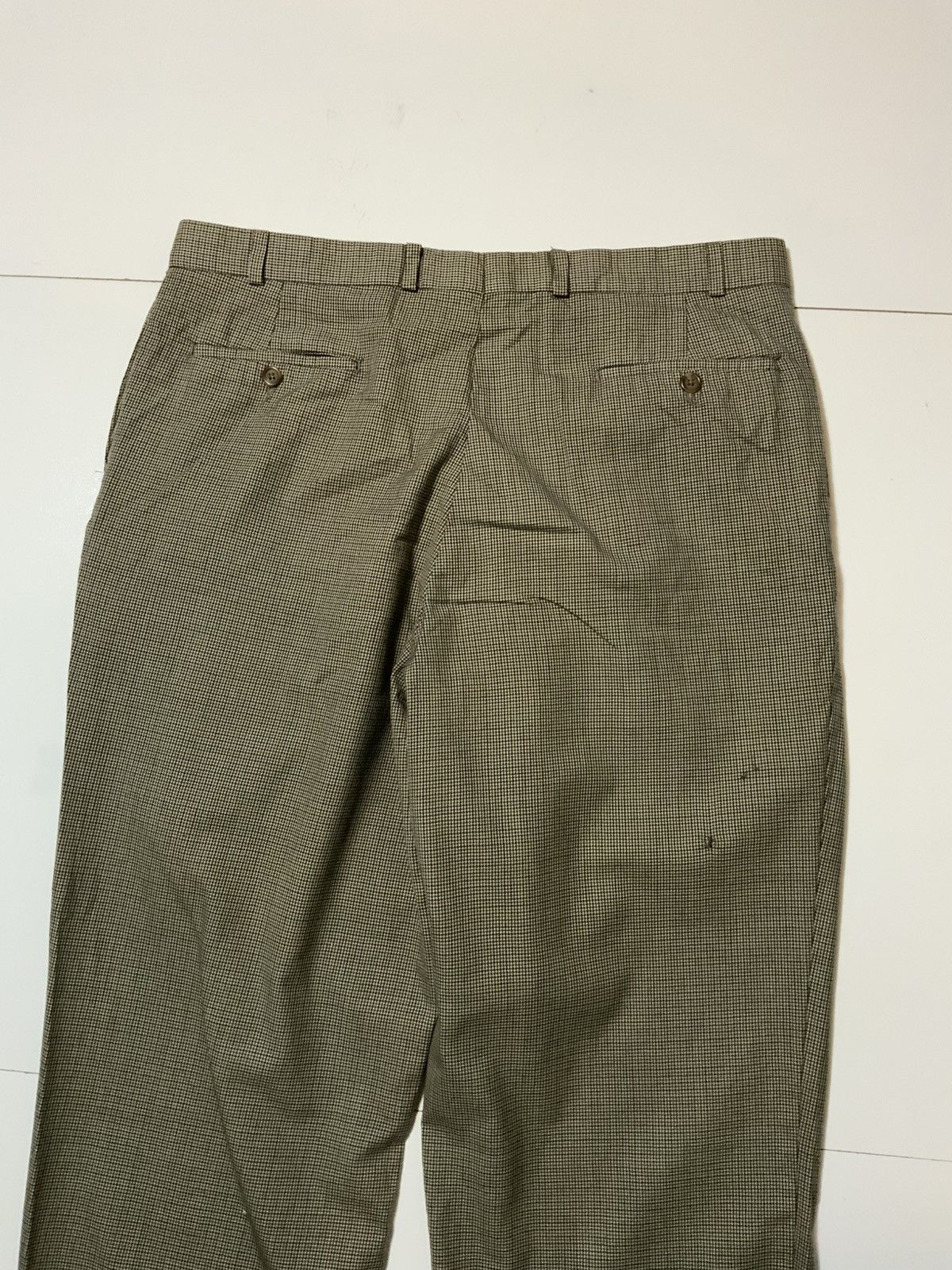 Polo Ralph Lauren × Vintage Vintage Ralph Lauren Wool Houndstooth Pleated Cuffed Pants Size US 38 / EU 54 - 10 Thumbnail