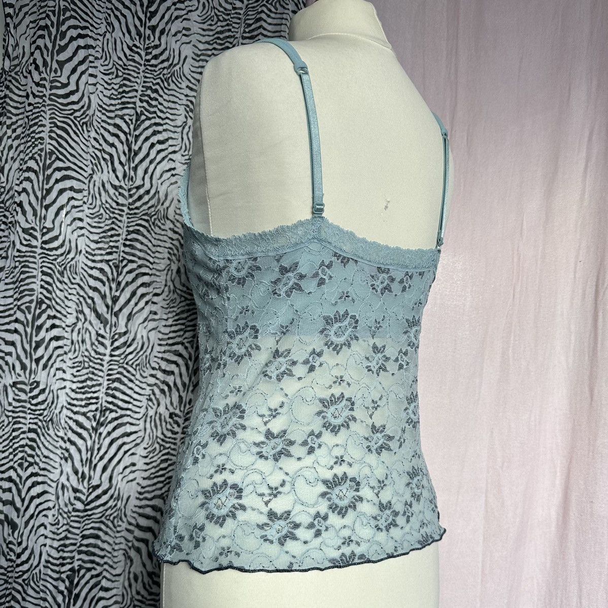 Victoria's Secret Vintage Victoria’s Secret light blue mint lace mesh cami S Size S / US 4 / IT 40 - 6 Thumbnail