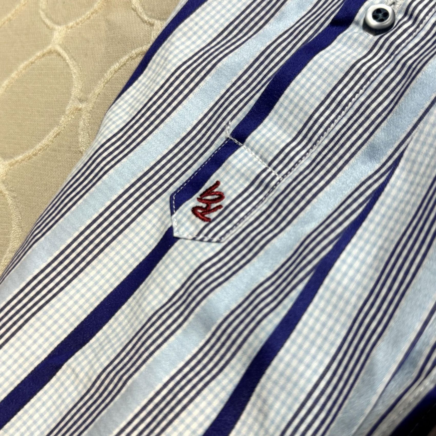 Robert Graham Robert Graham Shirt Mens XL Blue Striped Long Sleeve Button Up Cotton Size US XL / EU 56 / 4 - 5 Thumbnail