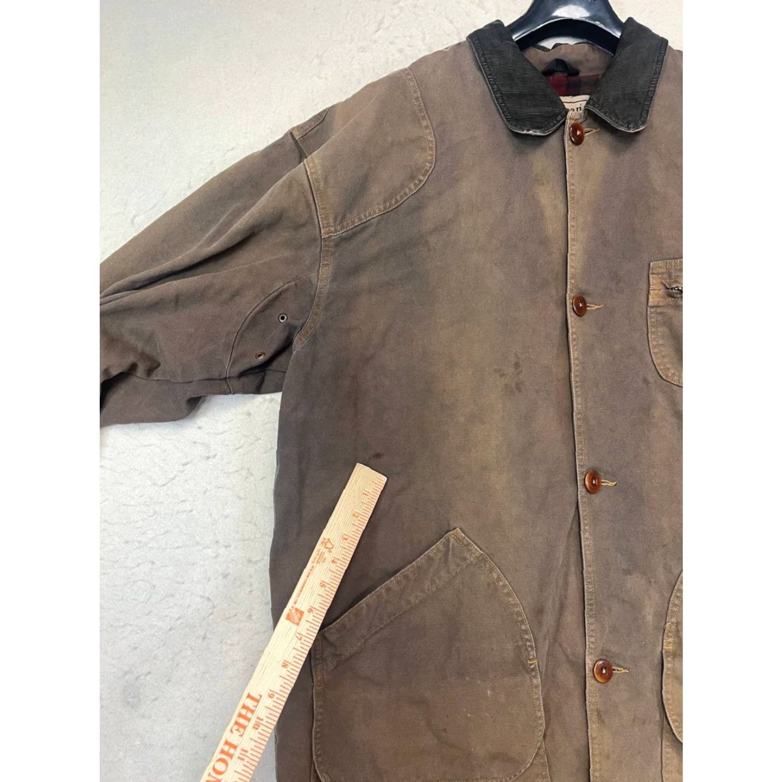 Vintage Vtg LL Bean Field Coat Jacket Brown Cotton Canvas Collared Size XL Beige Men Jacket Cotton Lined Wind-Resistant All Seasons Size US XL / EU 56 / 4 - 6 Thumbnail