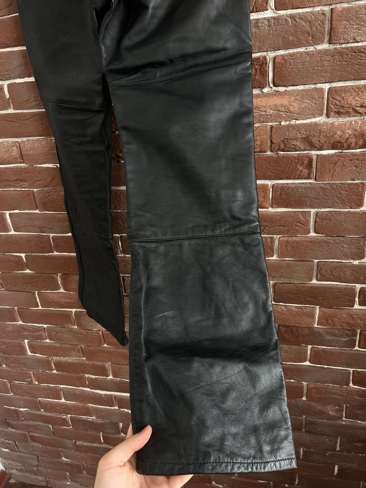Genuine Leather Genuine Real Leather Black Pant Vintage Rock Punk Hype Y2k Size US 34 / EU 50 - 8 Thumbnail