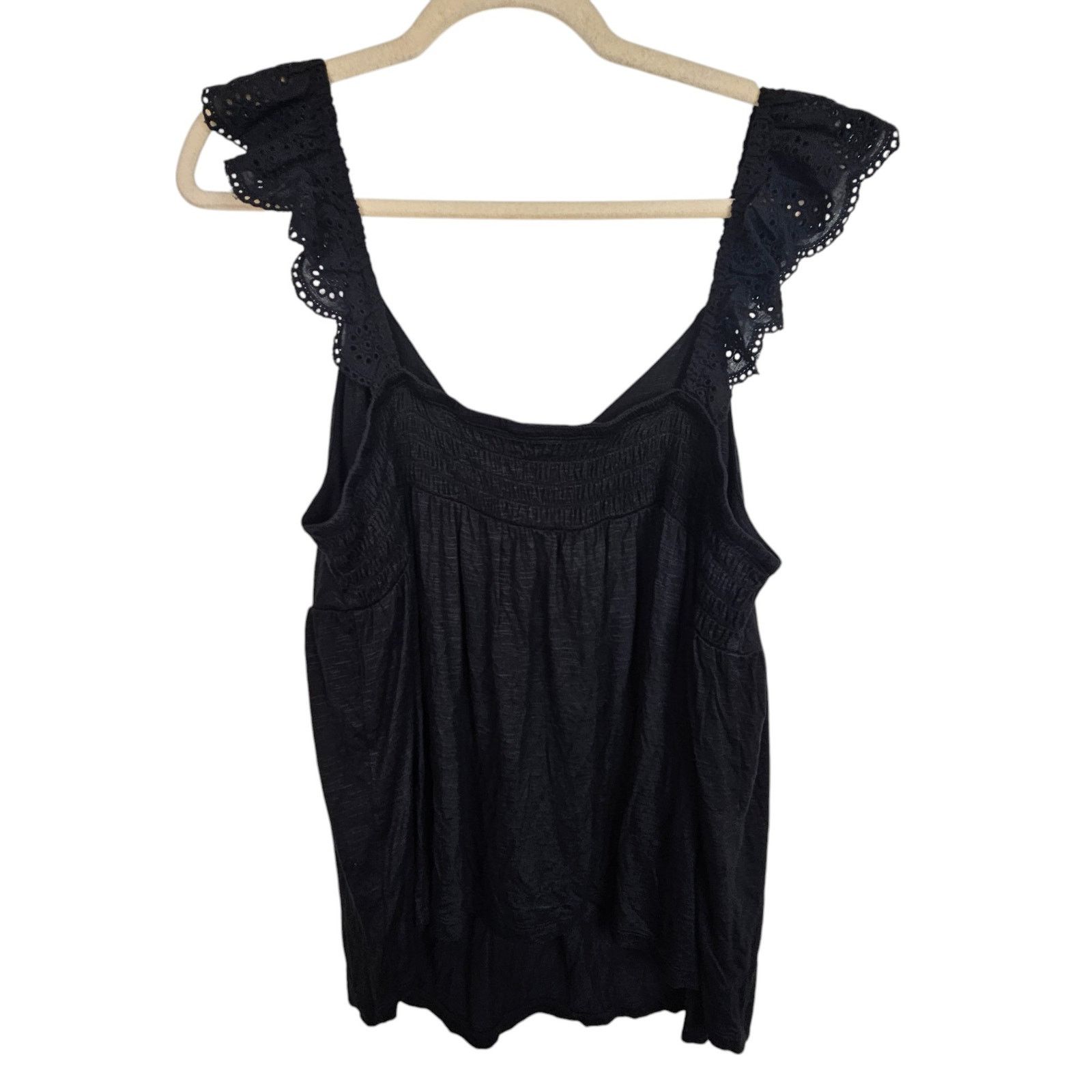 Corridor Torrid Babydoll Tank Sweetheart Ruffle Eyelet Tie Front Slub Size XXL / US 16-18 / IT 52-54 - 10 Thumbnail
