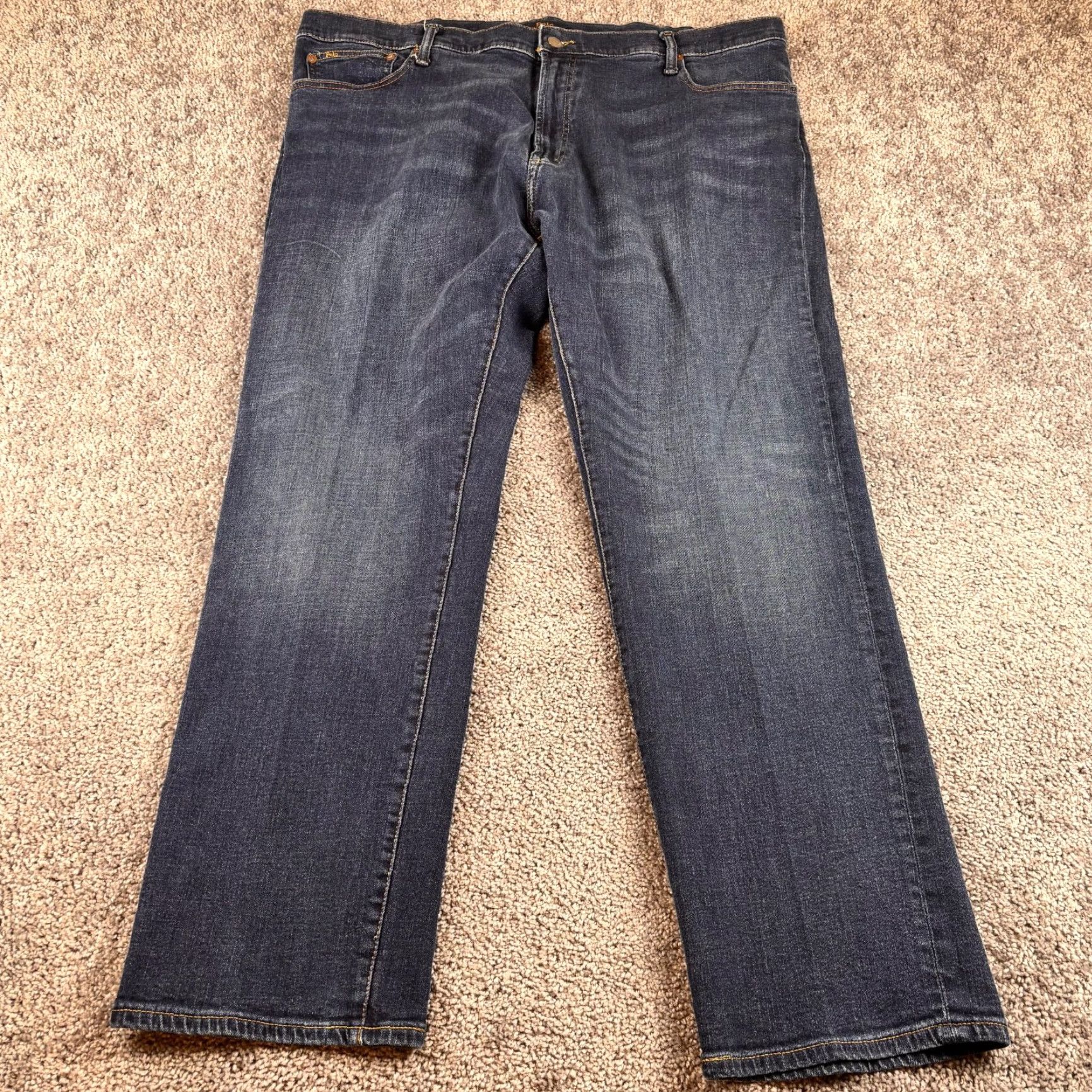 Polo Ralph Lauren Polo Ralph Lauren Jeans 44X32 Dark Blue Denim Hampton Relaxed Straight Men Jeans Size US XXL / EU 58 / 5 - 2 Thumbnail