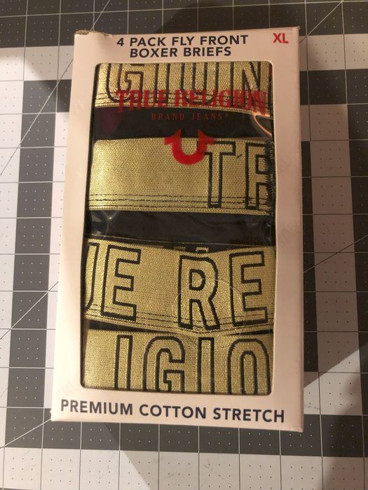 True Religion 4 Pack True Religion COTTON STRETCH BLACK Boxers XL MSRP $59