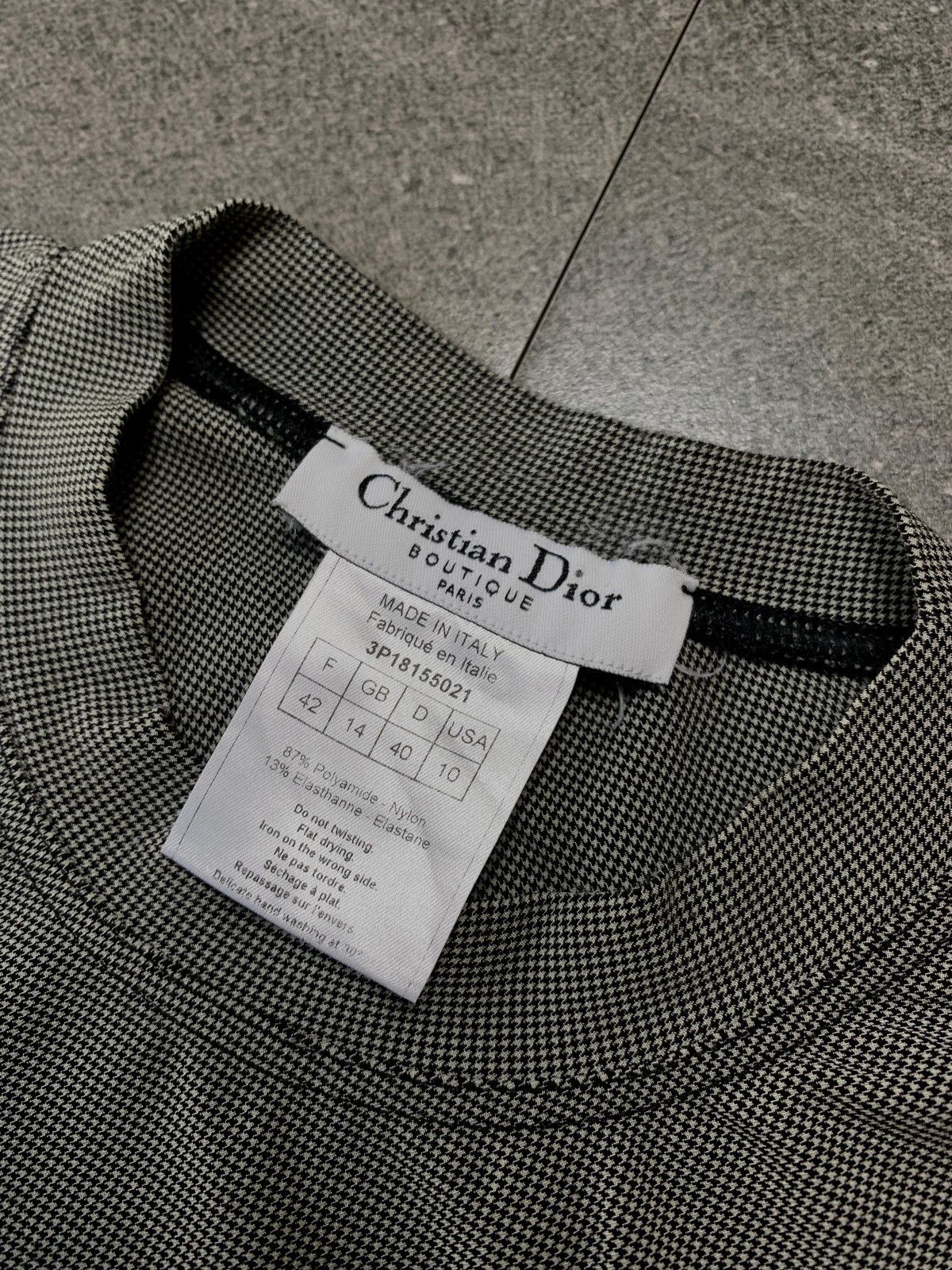 Dior 2000s Logo Checkered Jersey Top by John Galliano - Medium Size US S / EU 44-46 / 1 - 5 Thumbnail