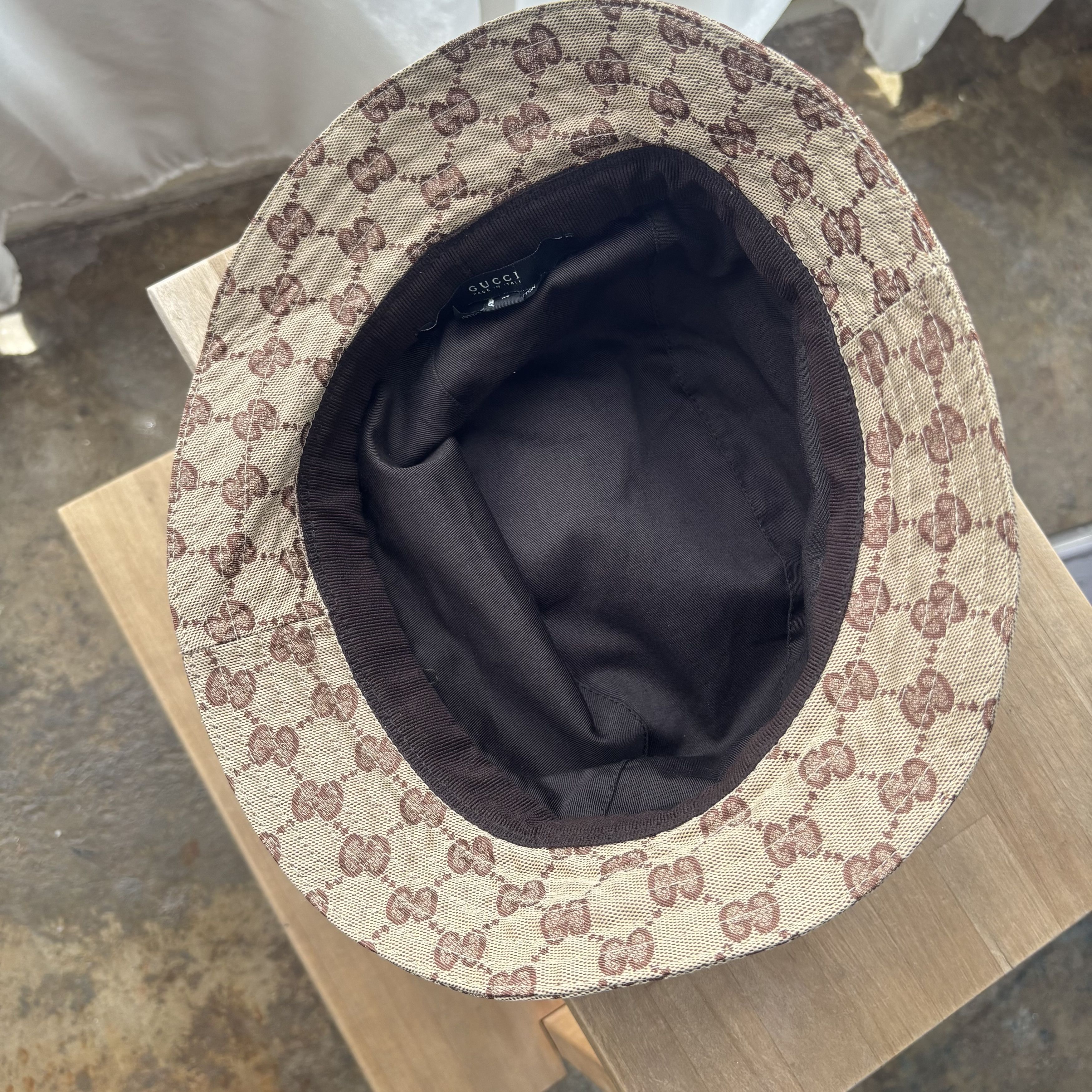 Gucci Gucci Beige GG Monogram Canvas Bucket Hat Size ONE SIZE - 11 Thumbnail