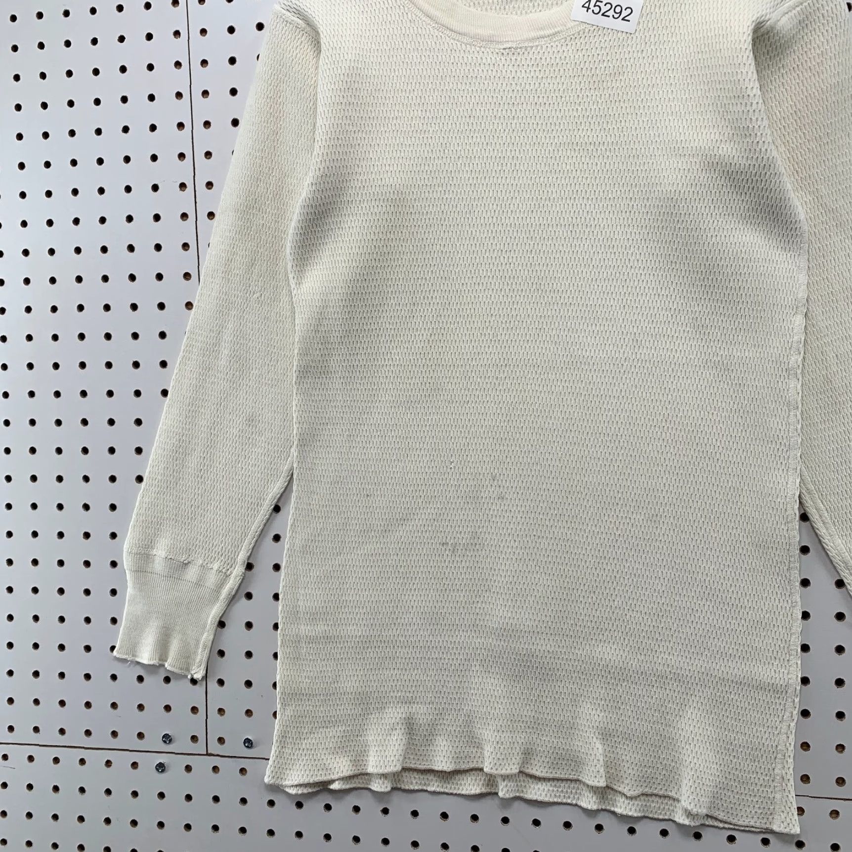 Vintage VINTAGE Bodygard T-Shirt Shirt Mens L Beige Thermal Waffle Knit Long Sleeve 50s 60s Cotton Grunge Winter Fall Spring Mens Size US L / EU 52-54 / 3 - 3 Thumbnail