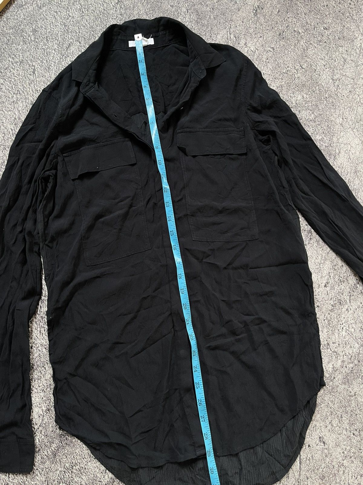 Helmut Lang Helmut Lang Big Pocket Black Long Shirt Size US M / EU 48-50 / 2 - 12 Thumbnail