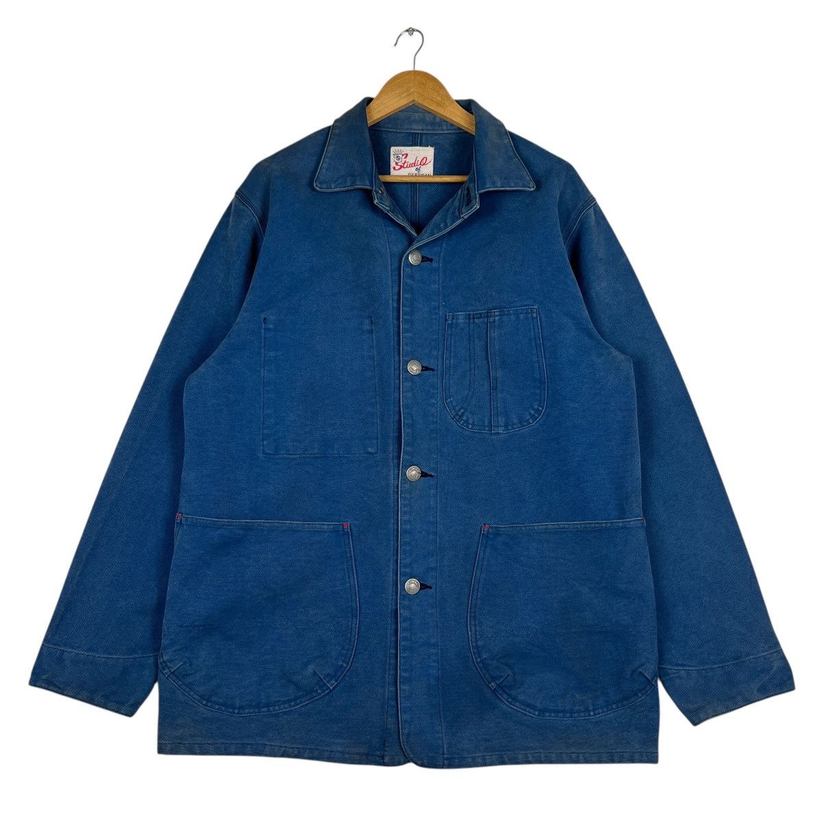 🔥 VINTAGE STUDIO D ARTISAN DENIM CHORE JACKET MADE IN JAPAN