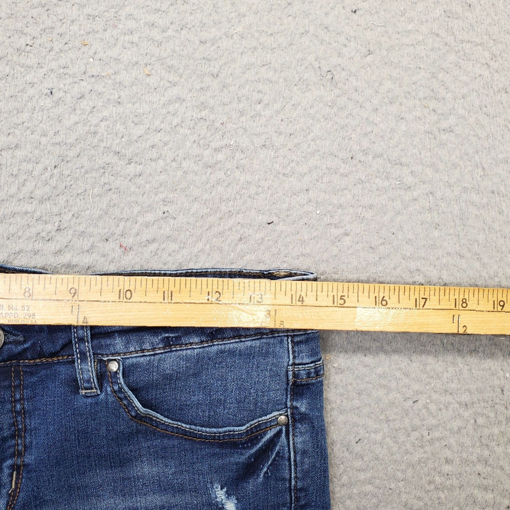 Denime William Rast Womens Jeans Shorts 27 Blue Denim Cuffed Hem Streetwear Distressed Shorts Size 27" / US 4 / IT 40 - 5 Thumbnail