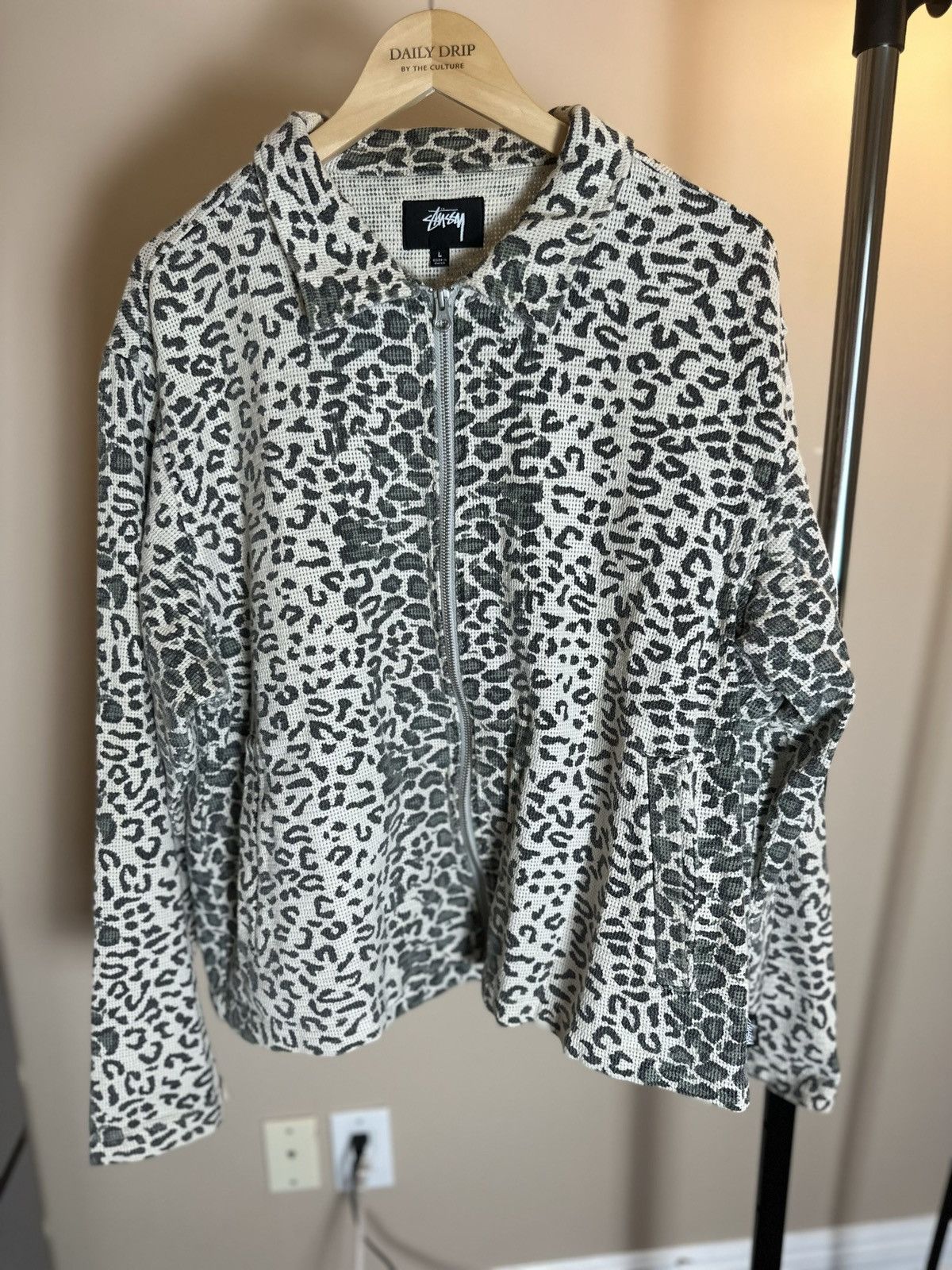 Stussy Stussy Leopard Mesh Zip Jacket | Grailed