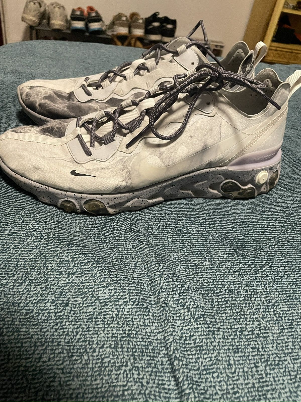 Kendrick Lamar × Nike Nike React Element 55 Kendrick Lamar “Pure Platinum” Size US 13 / EU 46 - 4 Thumbnail