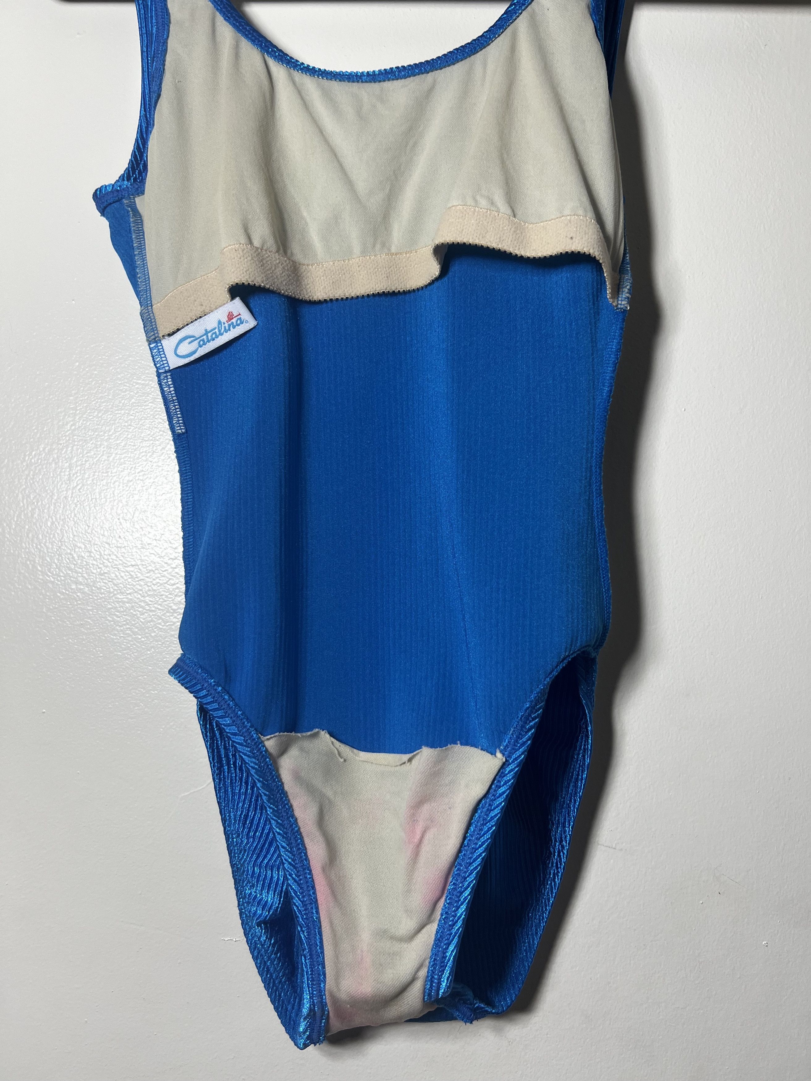 Catalina Vintage 90's Catalina Swimwear Ribbed One Piece Swim Suit Size ONE SIZE - 7 Thumbnail