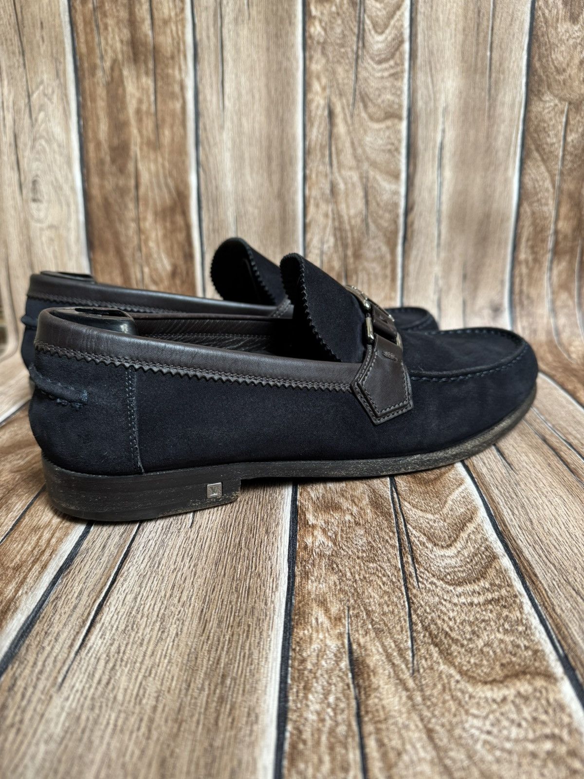Louis Vuitton suede leather loafers Size US 9.5 / EU 42-43 - 13 Thumbnail