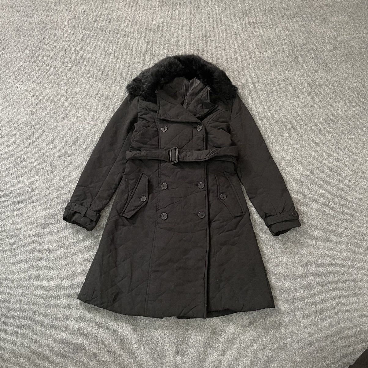 Japanese Brand Japanese Moviment Fur Collar Trench Coat Vkei LGB Y2K Size M / US 6-8 / IT 42-44 - 1 Thumbnail