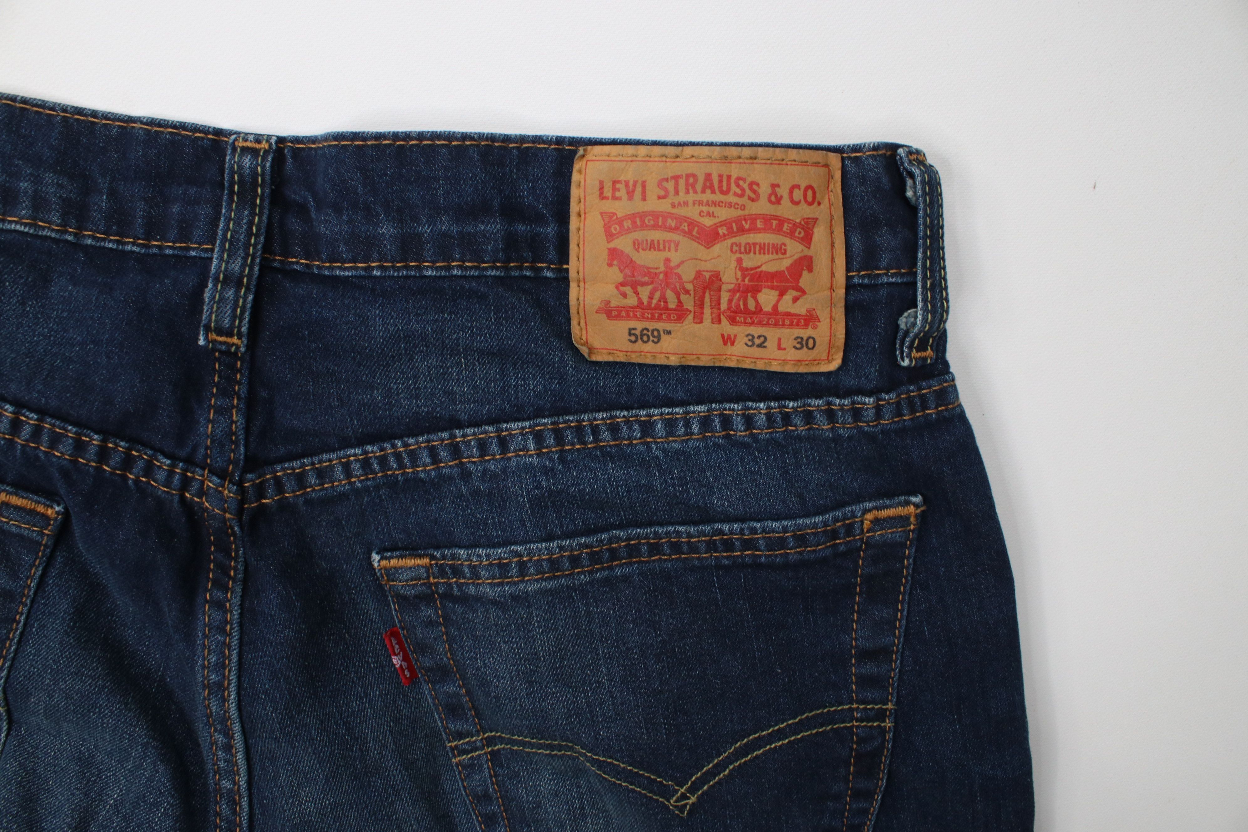 Levi's Vintage Y2K Levis 569 Straight Wide Leg Denim Jeans Blue Size US 32 / EU 48 - 13 Thumbnail