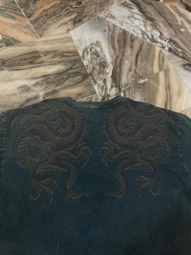 Japanese Brand Cross Keys Dragon Poem Long Sleeve Tee Shirt Size US L / EU 52-54 / 3 - 13 Thumbnail
