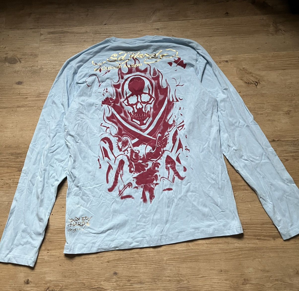 Ed Hardy Ed hardy double big logo longsleeve shirt Size US XL / EU 56 / 4 - 5 Thumbnail