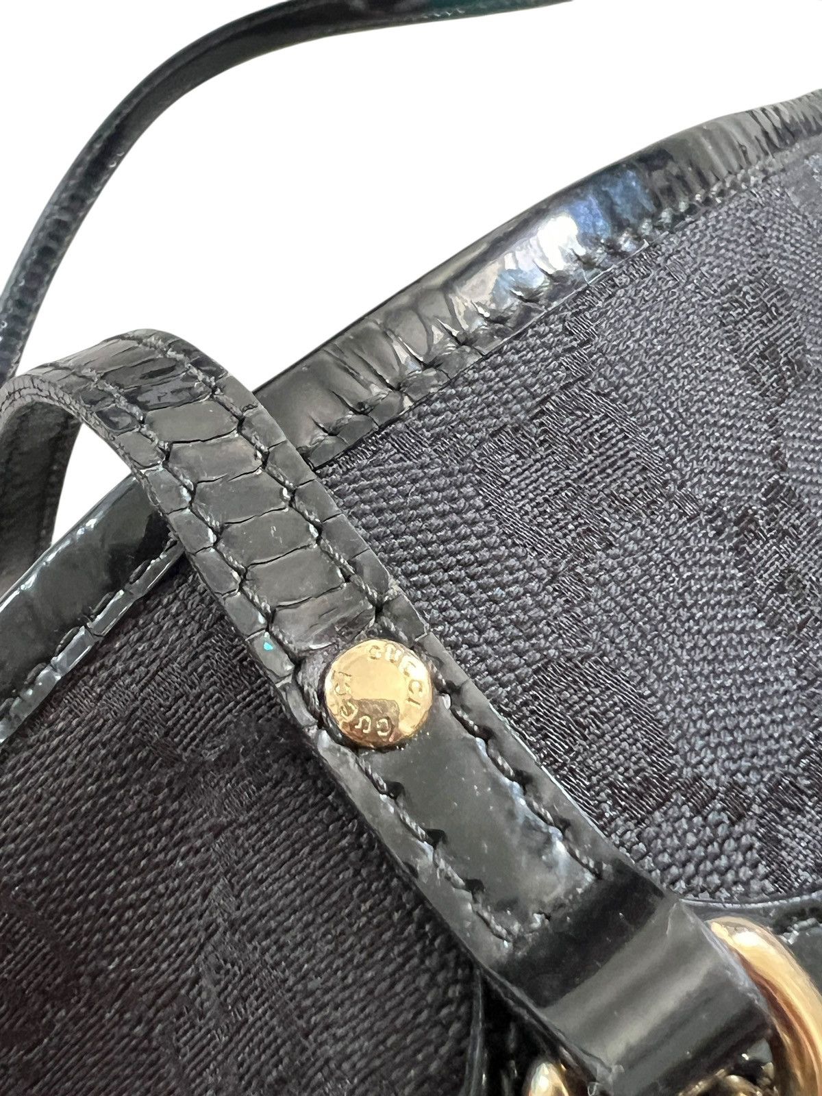 Gucci Gucci Black GG Canvas Jolie Tote Bag Size ONE SIZE - 10 Thumbnail