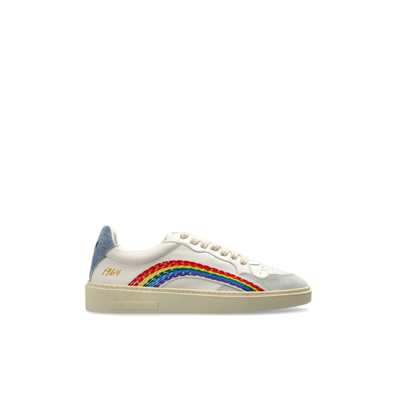 Dsquared2 DSQUARED2 Rider Cream Sneakers New And Authentic (Men's size Size US 12 / EU 45 - 1 Thumbnail
