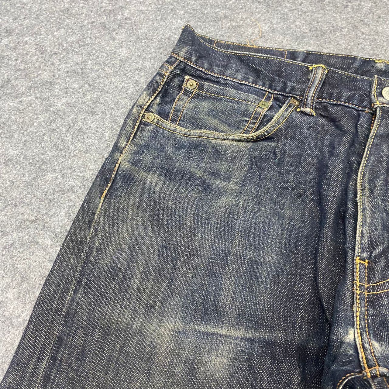 Japanese Brand Vintage Levis 505 Selvegde Redline Distressed Denim Size US 34 / EU 50 - 13 Thumbnail