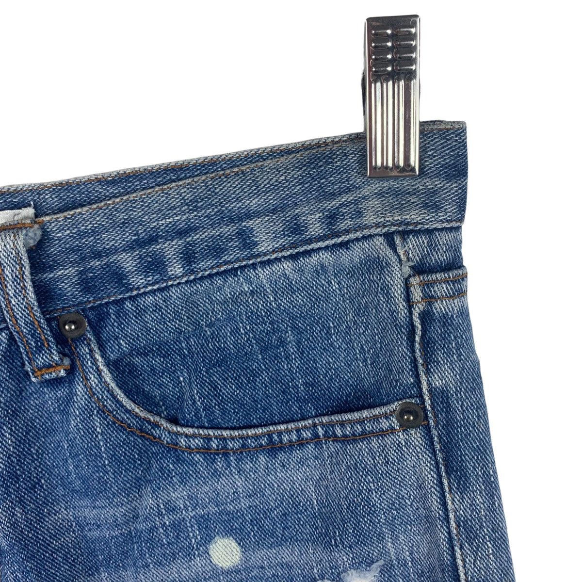 Japanese Brand JTU japanesebrand painter patcher blue jeans Size 29" - 11 Thumbnail