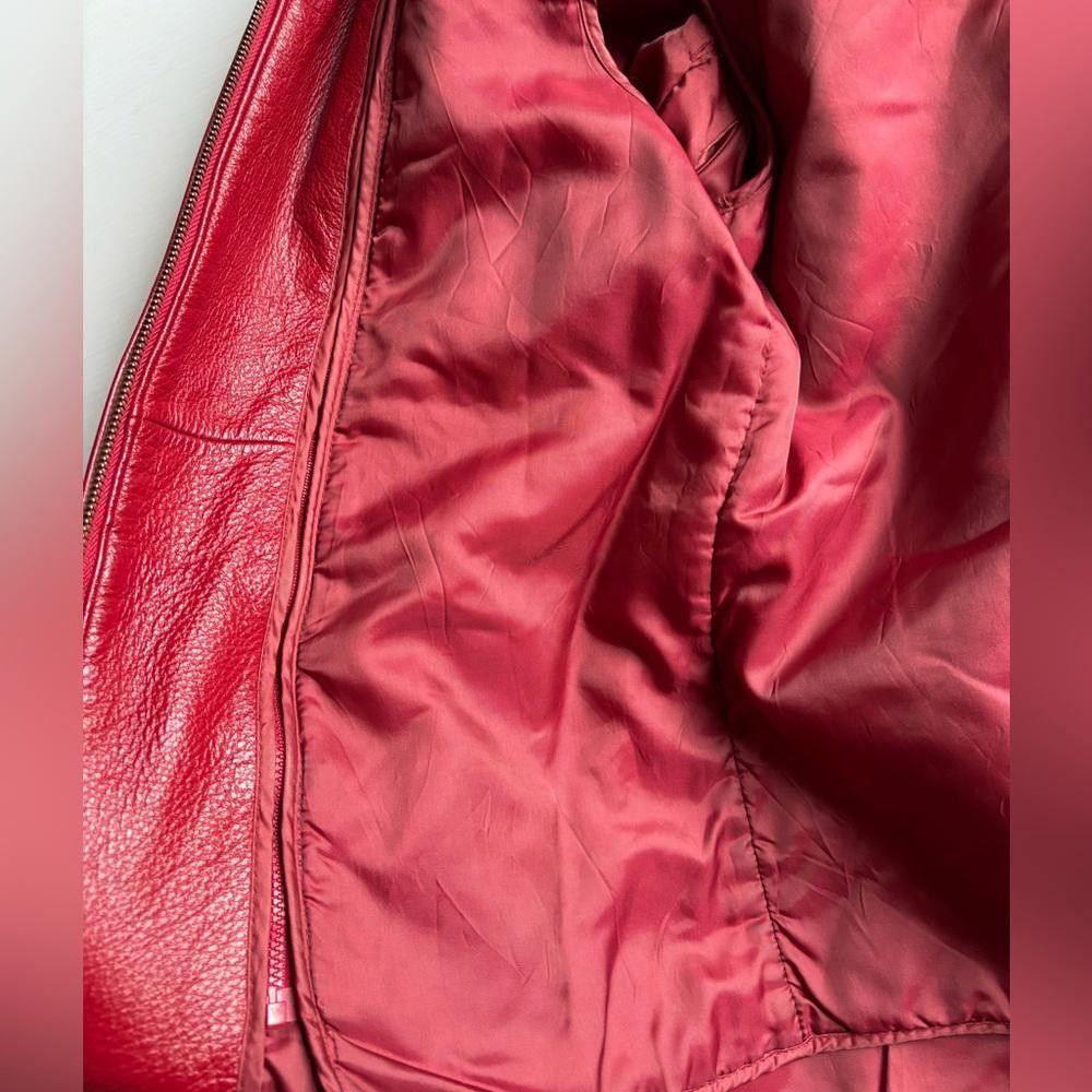 Danier Danier Red Soft Leather Coat Size M / US 6-8 / IT 42-44 - 4 Thumbnail