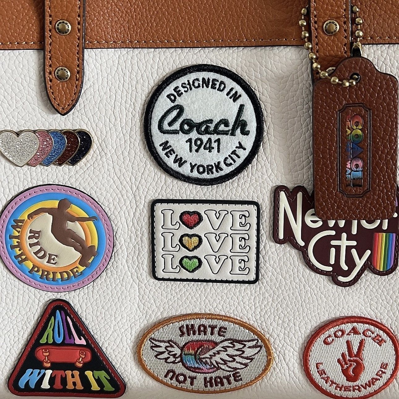Coach Coach Pride Field Tote 22 With Patches Bag CA138 Size ONE SIZE - 5 Thumbnail