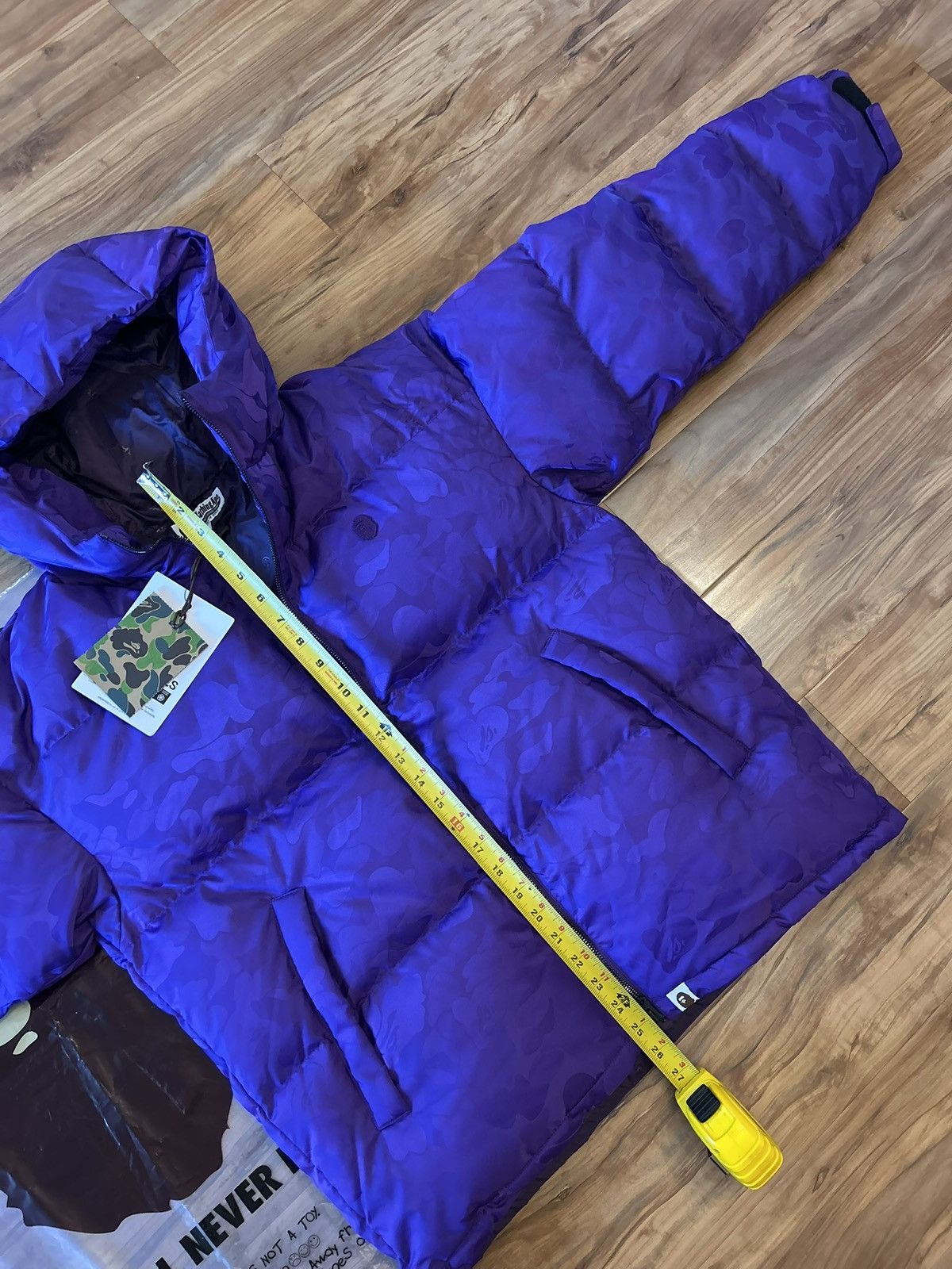 Bape STEAL Bape Purple Solid Camo Jacquard Down Jacket Size US S / EU 44-46 / 1 - 11 Thumbnail