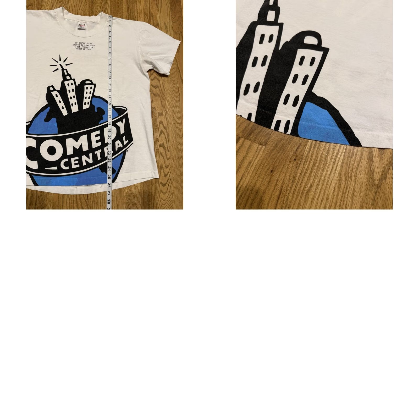 Anvil VINTAGE COMEDY CENTRAL TV Show THE YOUNG ONES Promo T Shirt Large White 1990s Graphic Tee Mens Size US L / EU 52-54 / 3 - 8 Thumbnail