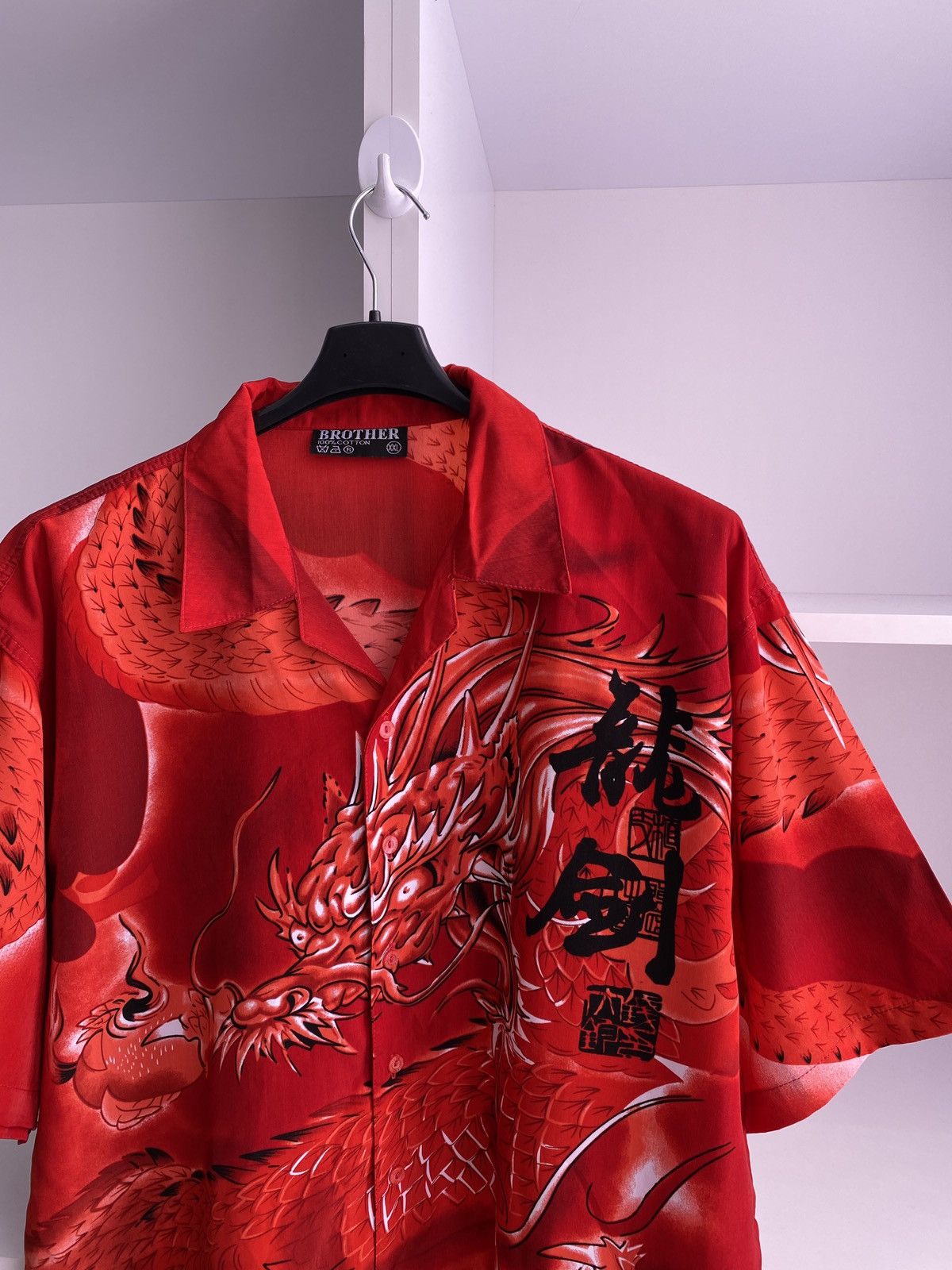 Japanese Brand × Vintage Vintage Japanese Style Dragon Short Sleeve Shirt Size US XXL / EU 58 / 5 - 5 Thumbnail