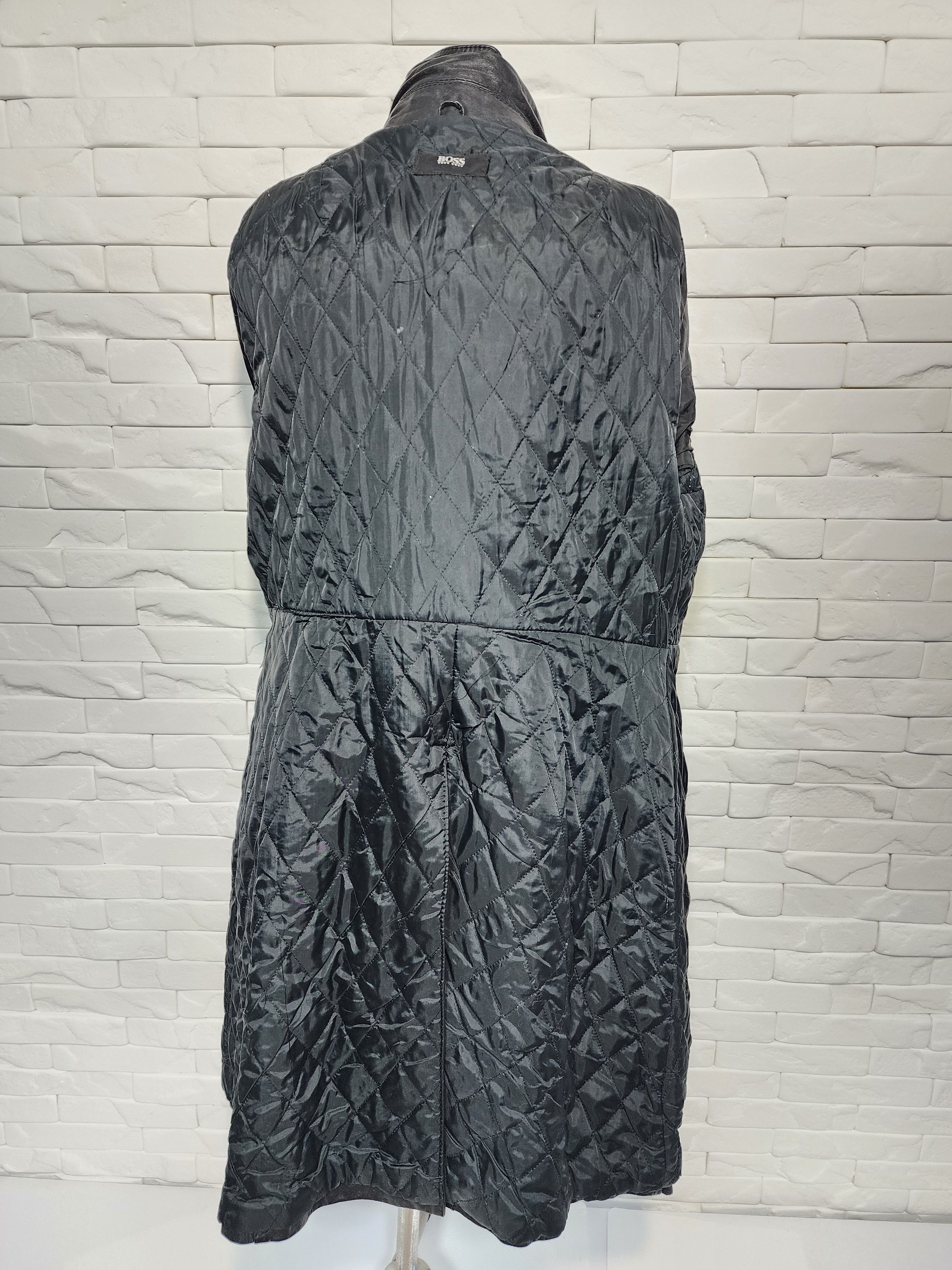 Hugo Boss Black leather long coat for women Size XL / US 12-14 / IT 48-50 - 7 Thumbnail