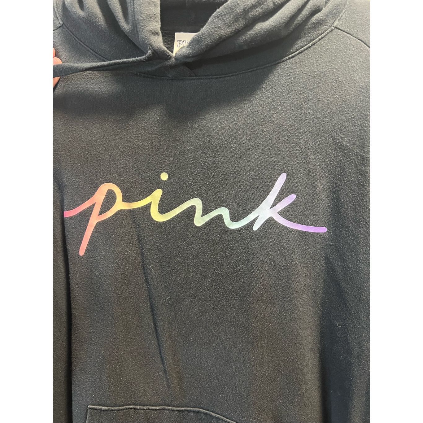 Pink PINK By Victorias Secret Black Hoodie Woman’s Size Large Size L / US 10 / IT 46 - 4 Thumbnail