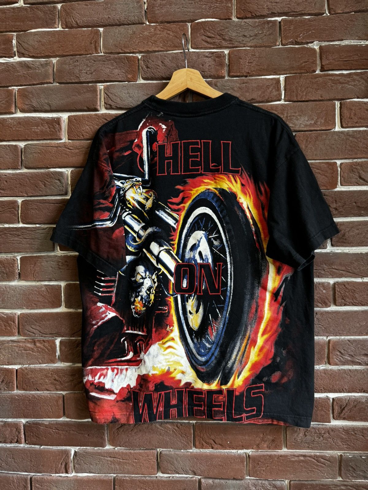 Band Tees RARE VINTAGE MANOWAR 90s Hell Wheels METAL T-SHIRT BAND GRAI Size US XL / EU 56 / 4 - 2 Thumbnail