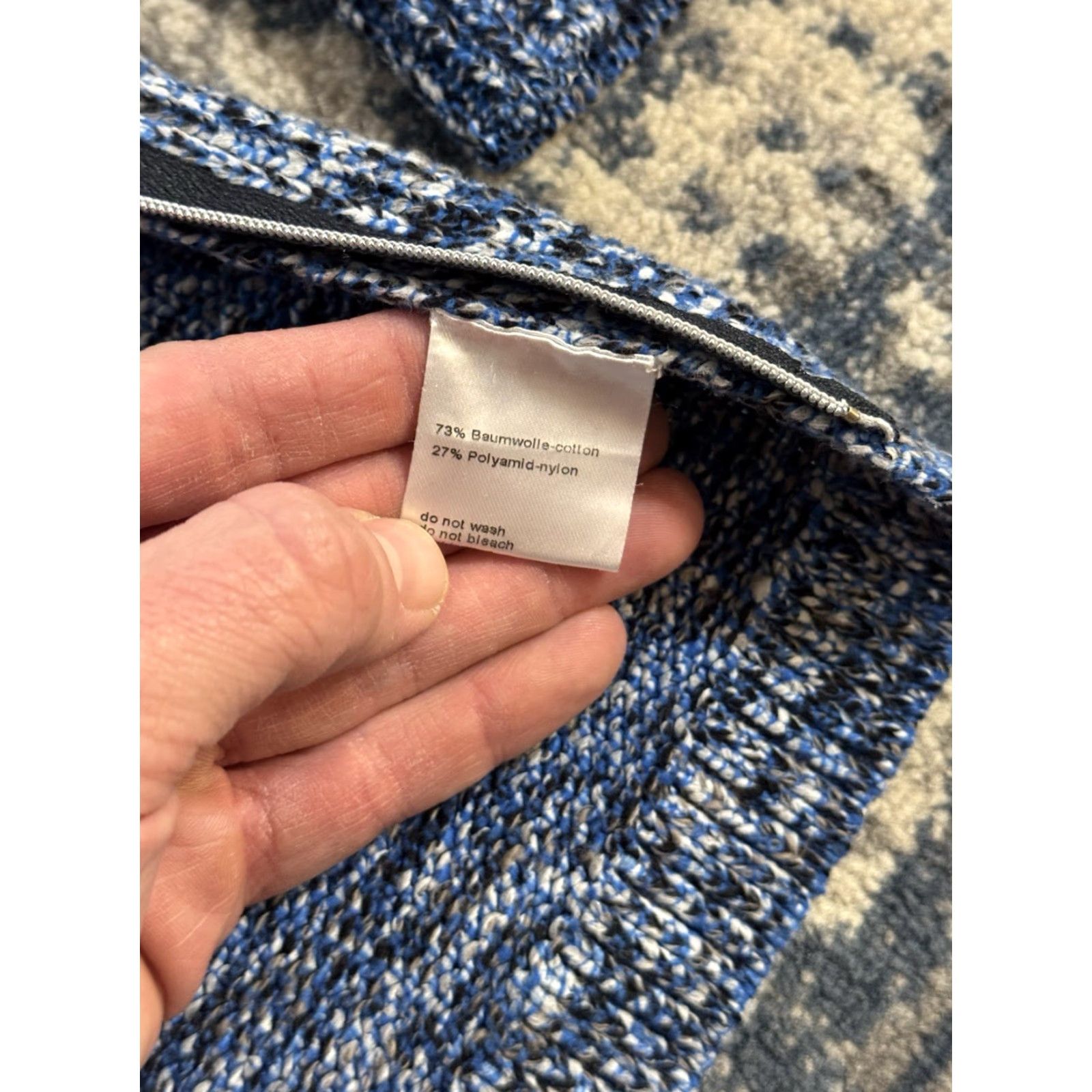Akris VINTAGE AKRIS PUNTO Blue Knit Side Zip Pullover Sweater Women’s Size 10 US Crew Neck Long Sleeve Cotton Nylon Zipper Designer Size L / US 10 / IT 46 - 5 Thumbnail