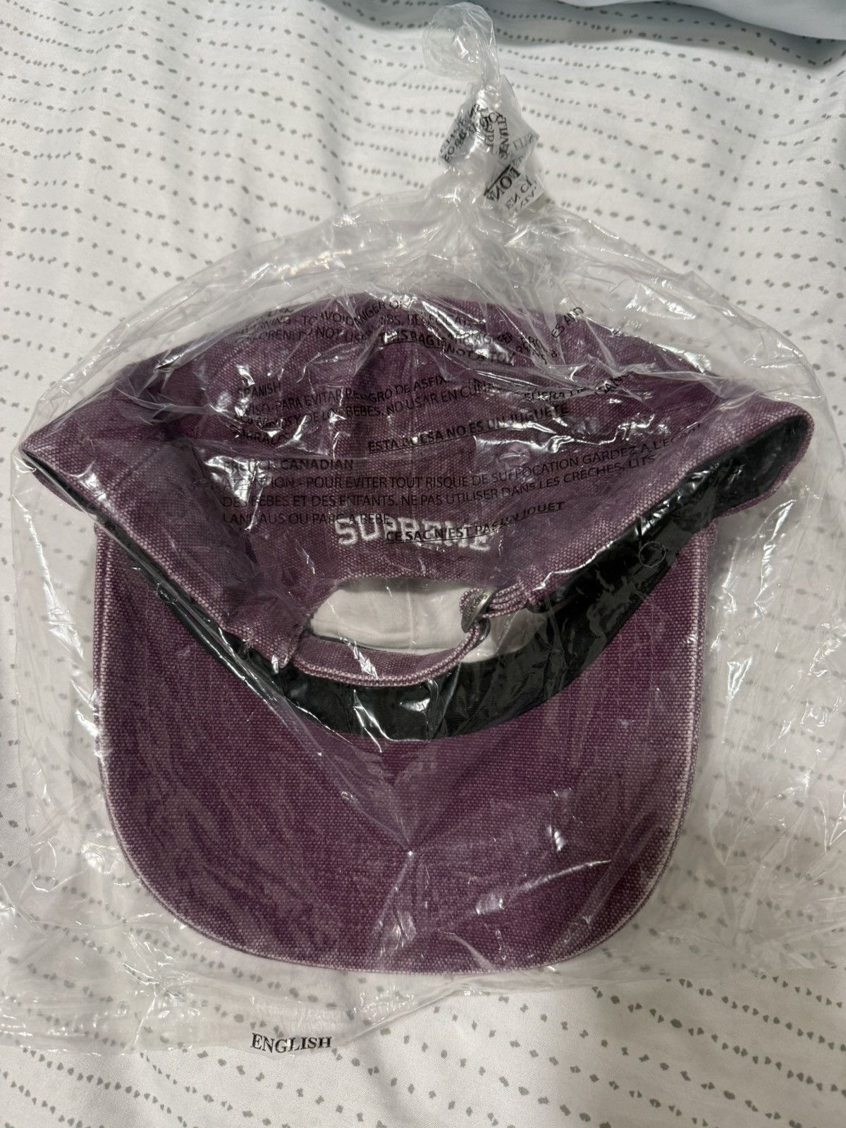 Supreme Supreme Hat Pigment Canvas S Logo 6-Panel Plum S/S 2023 Size ONE SIZE - 3 Thumbnail