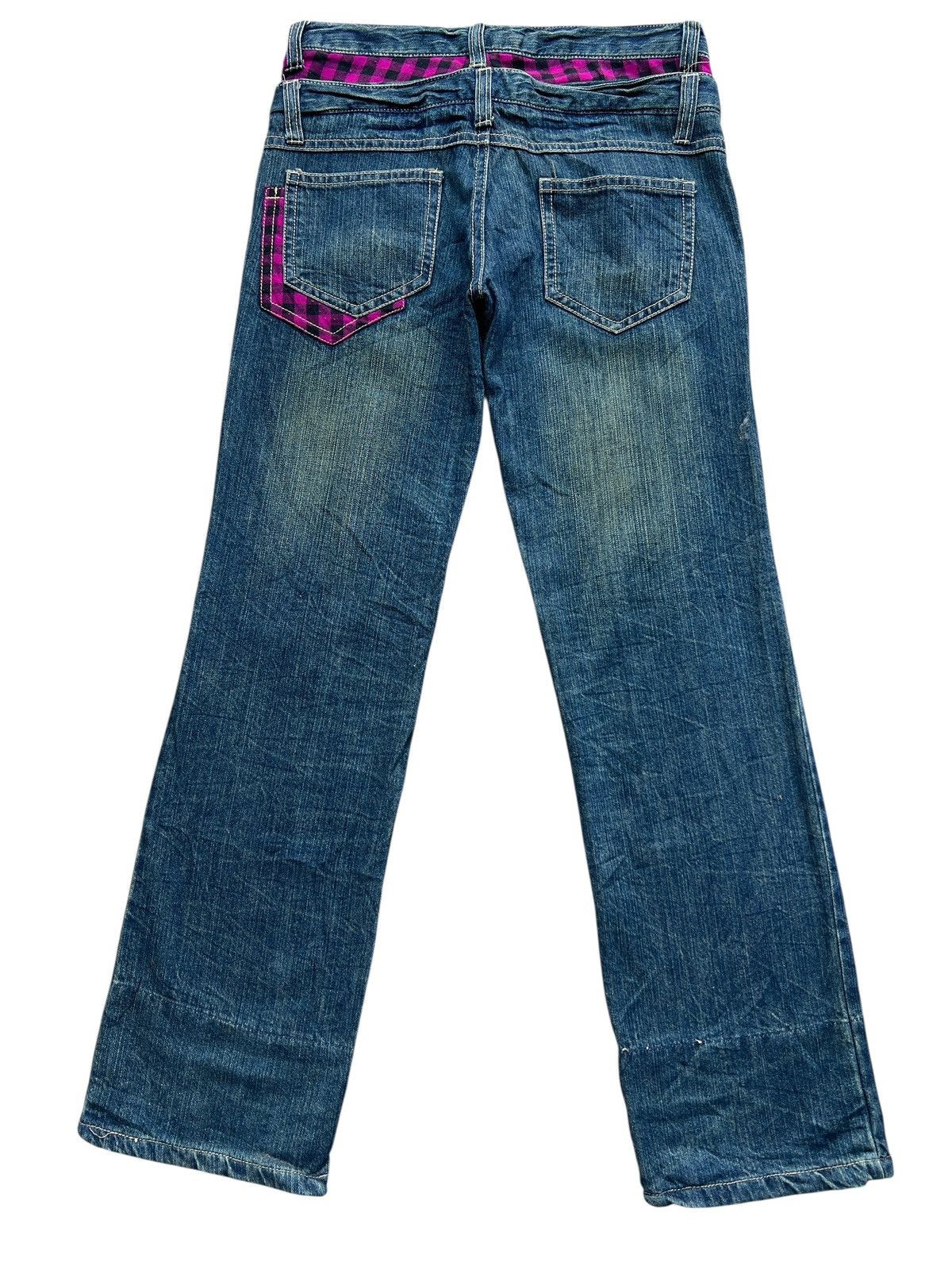 Japanese Brand Double Waist Japan Pleated Straight Denim Jeans 31x31.5 Size US 31 - 2 Thumbnail
