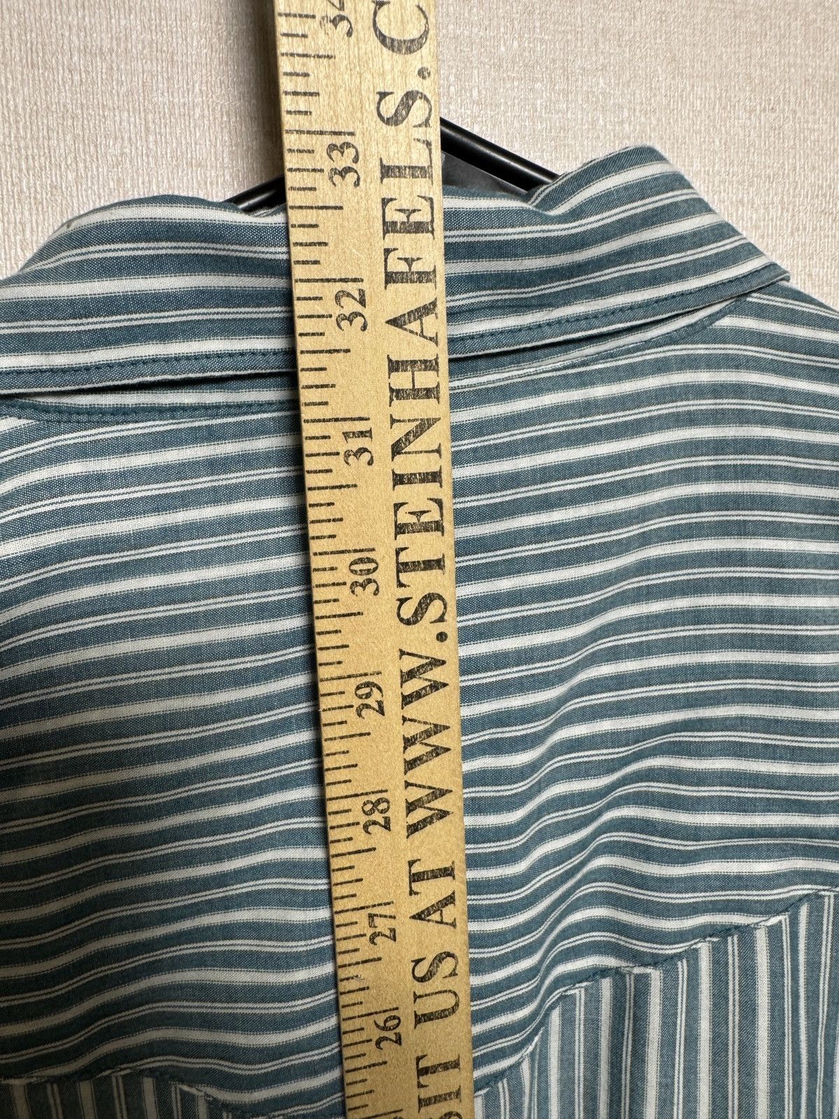 Wrangler Vintage Wrangler Western Green Striped Pearl Snap Mens XL Size US XL / EU 56 / 4 - 7 Thumbnail