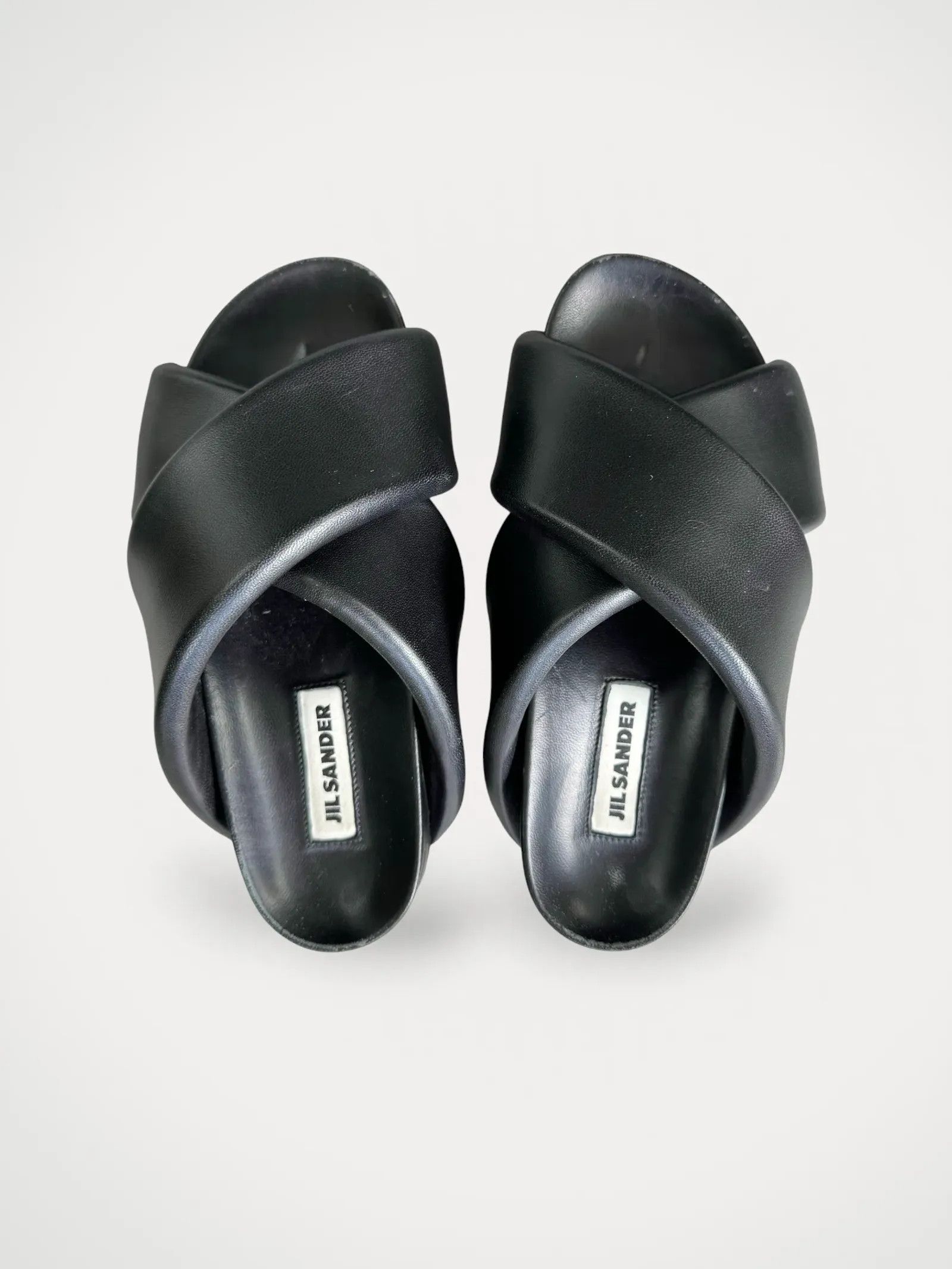 【関税＆送料込み】Jil Sander Chimera Green Leather Mules Jil Sander Chimera Green Leather Mules – BALTINI