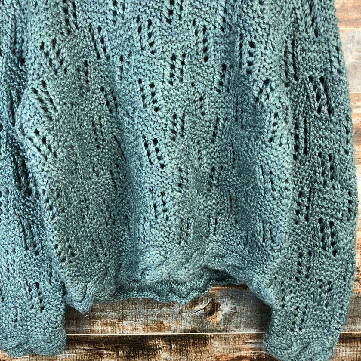 Vintage Japanese Brand crochet vintage Green Knitwear #A1947 Size US M / EU 48-50 / 2 - 6 Thumbnail