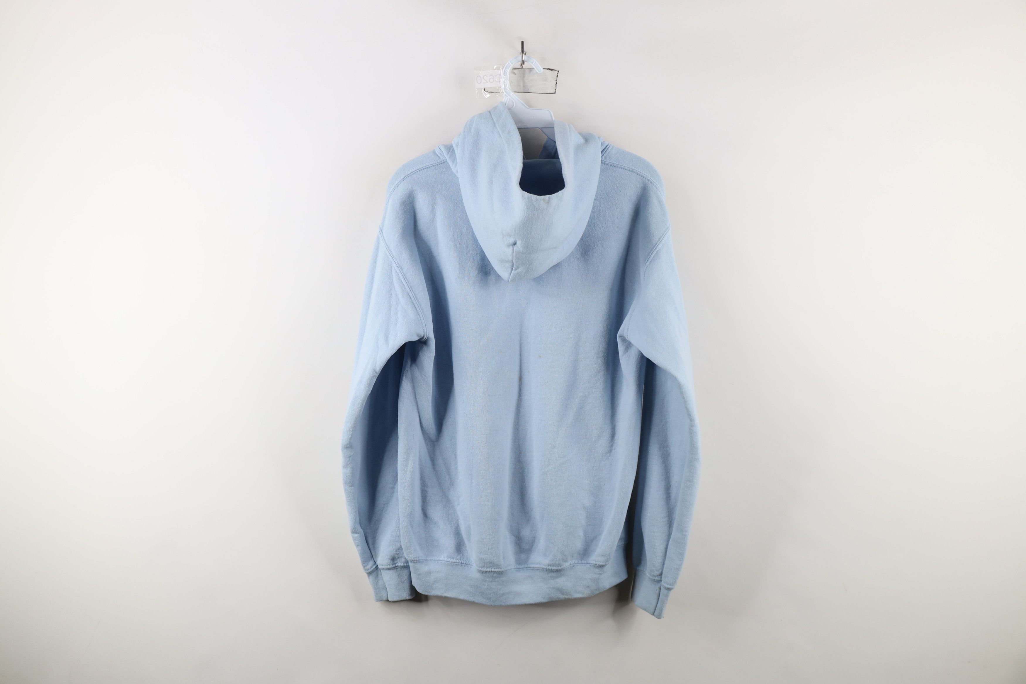 Vintage Vintage 90s Streetwear Blank Hoodie Sweatshirt Light Blue Size US S / EU 44-46 / 1 - 12 Thumbnail