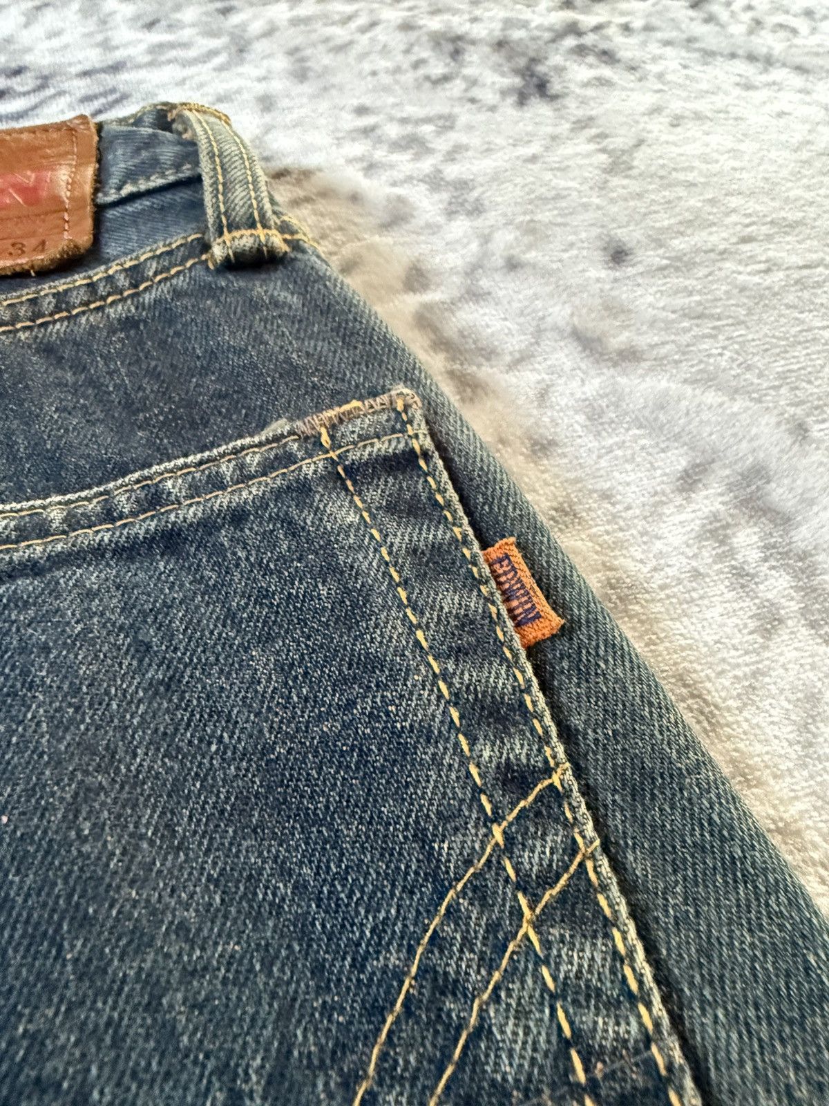 Edwin EDWIN 505 Type 1 OG Mud Wash Selvedge Loose Jeans Size US 30 / EU 46 - 21 Thumbnail