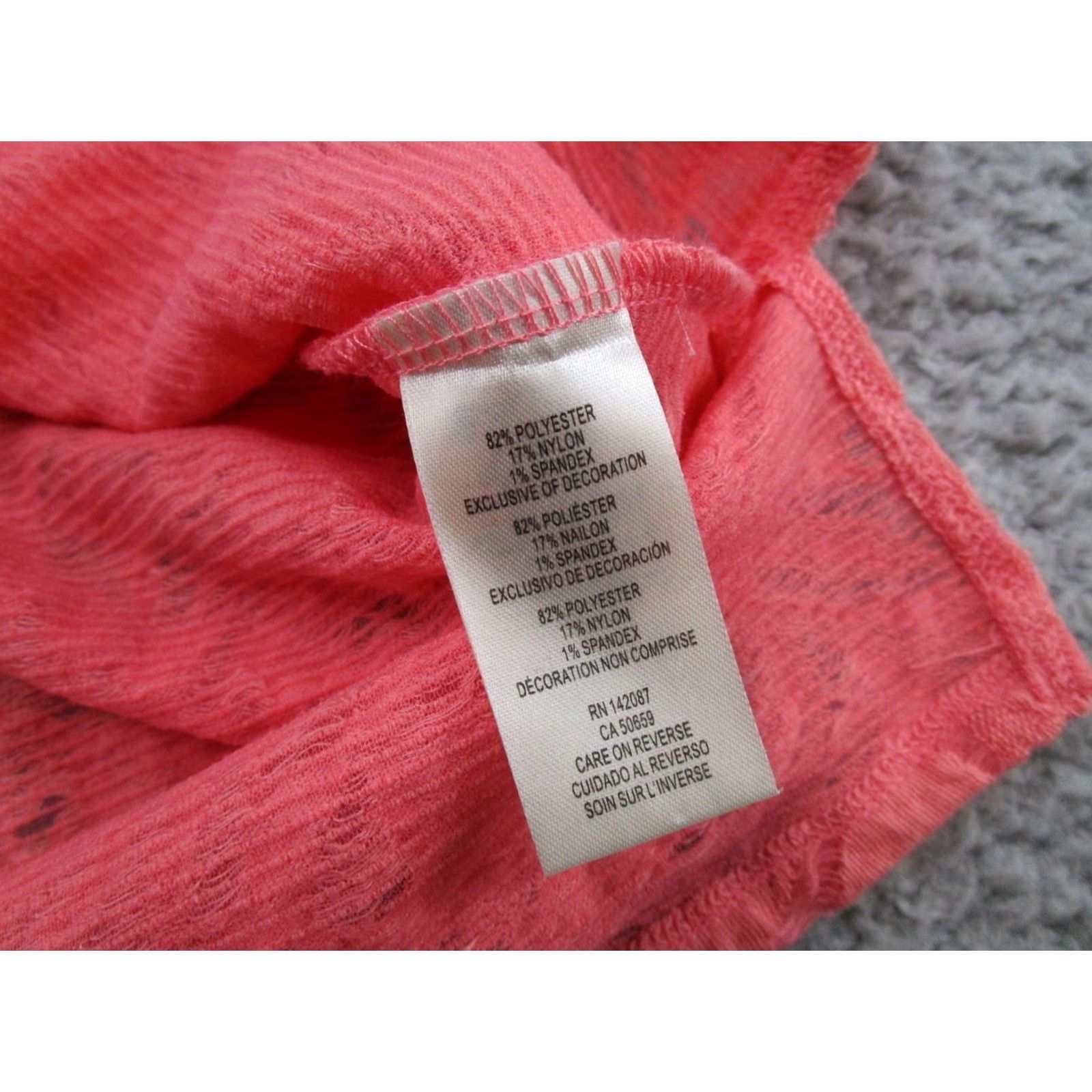 Pinko VINTAGE Simply Noelle Watermelon Pink Tunic Dress Lace 3/4 Sleeve Size 2XL NEW Size XXL / US 16-18 / IT 52-54 - 3 Thumbnail
