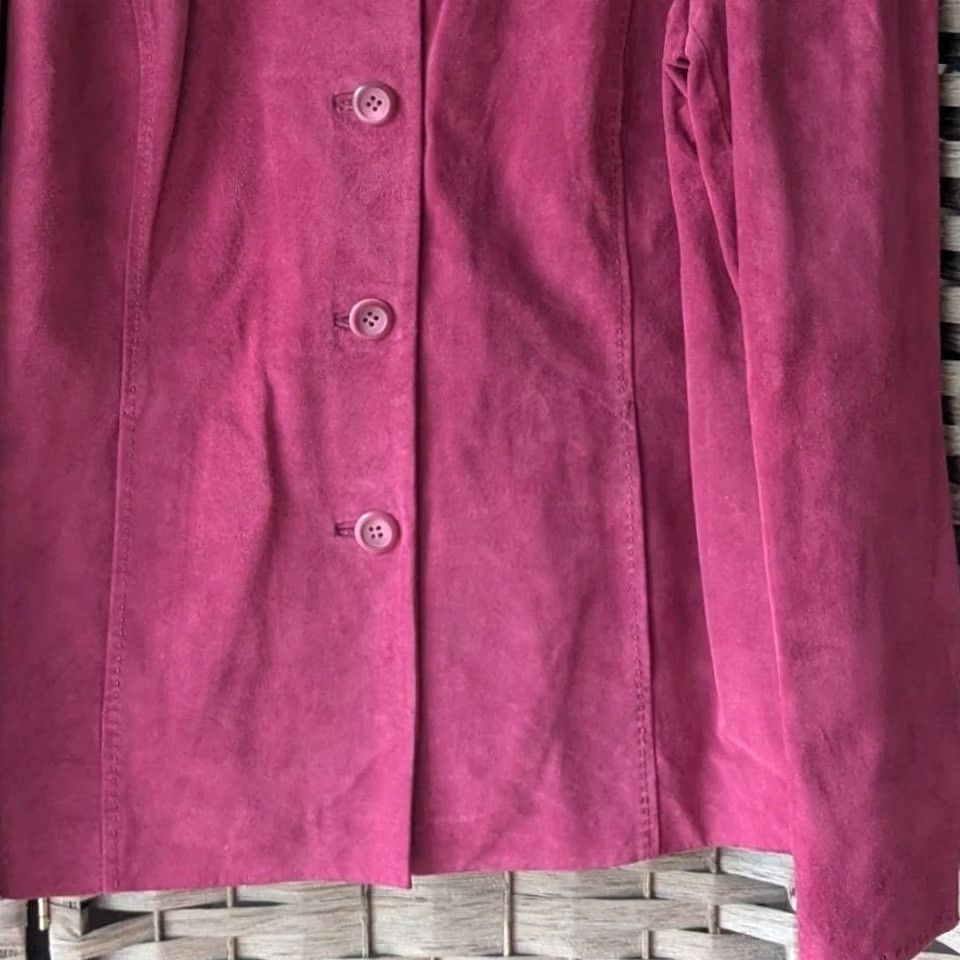 Pendleton Pendleton Jacket Pink Suede Leather Button Front Mid-Length Western Womens M Size M / US 6-8 / IT 42-44 - 4 Thumbnail