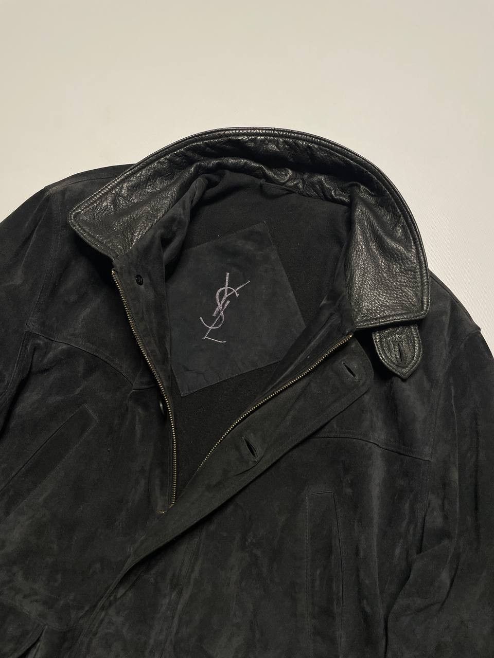 Vintage × Yves Saint Laurent Vintage Yves Saint Laurent Suede Leather Coat Jacket 52 Size US L / EU 52-54 / 3 - 3 Thumbnail