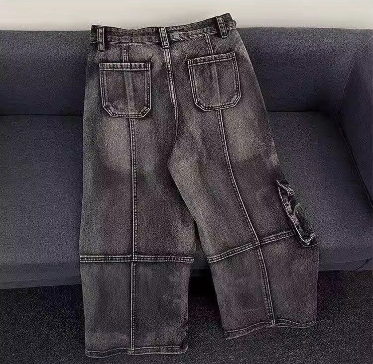 Japanese Brand × Jean Multi-pocket Bottom Belt Wide Leg Denim Jean Size US 32 / EU 48 - 3 Thumbnail
